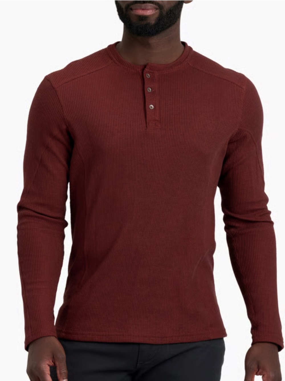 Kuhl Konflikt Henley Shirt in Lava Red Size XL